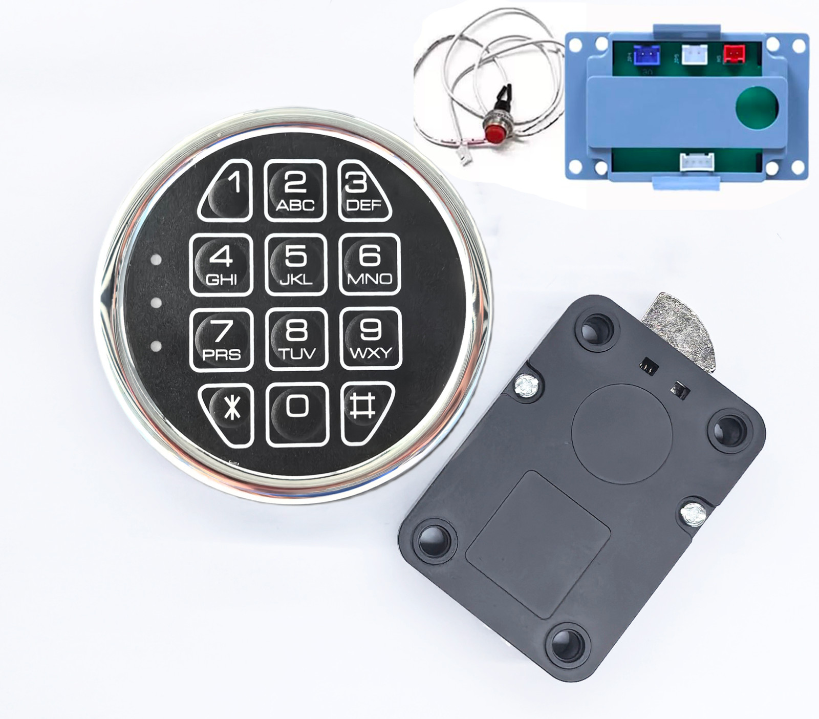 Gun Safe Lock Replacement Fireproof Chrome Keypad with SwingBolt Lock