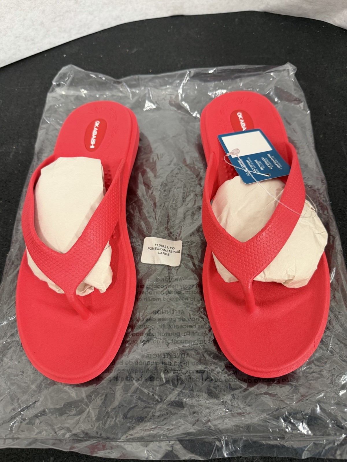 Okabashi Maui Pomegranate Women's Waterproof Sandals SZ L (9.5-10.5) New!