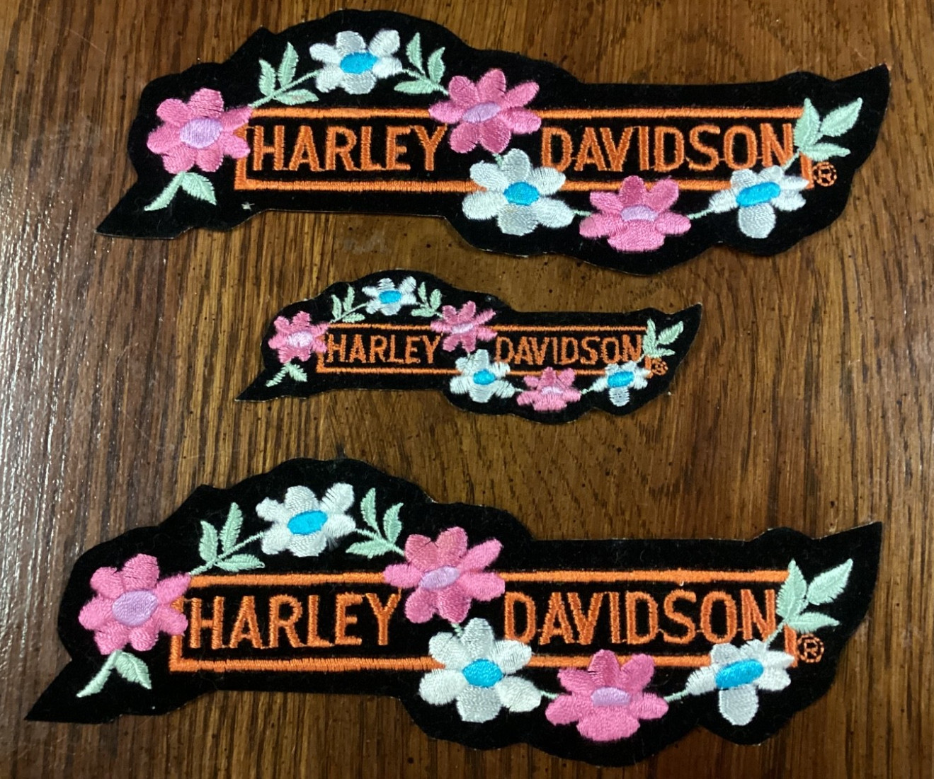 3 Pack Ladies Harley Davidson Officially Licensed Embroidered Patch Iron or Sew