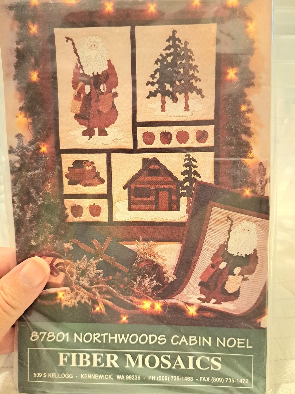 Northwoods Cabin Noel Quilted Sampler Wall Hanging Pattern Santas New Unopened P