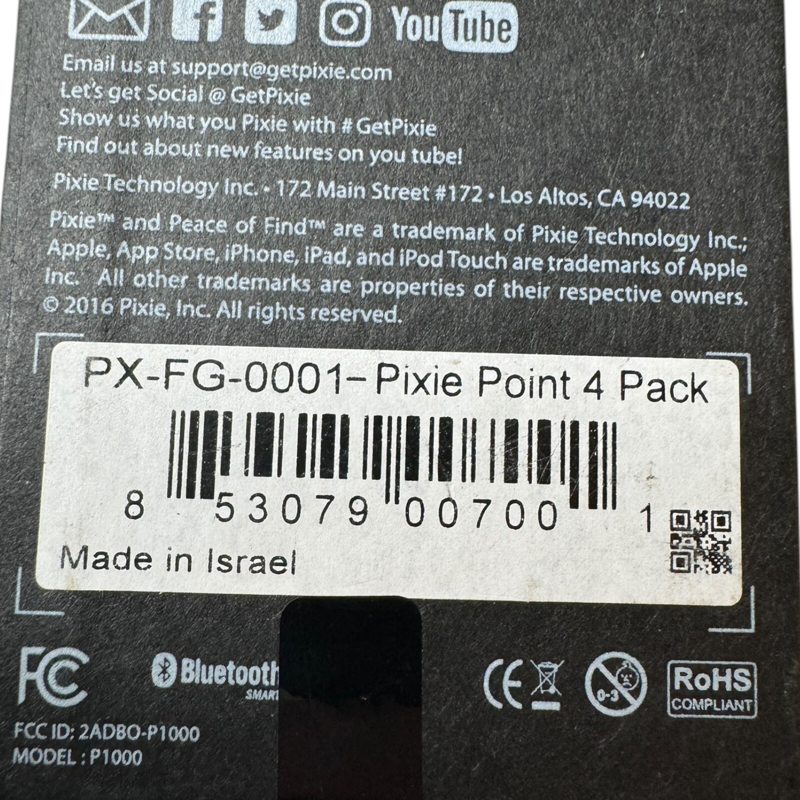 Pixie Ultimate Finder System 4-Pack - Find Keys, Phone, Wallet, Pets - SEALED