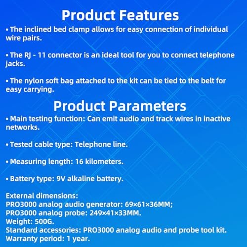 Pro3000 Tone Generator and Probe Kit, Toner blue