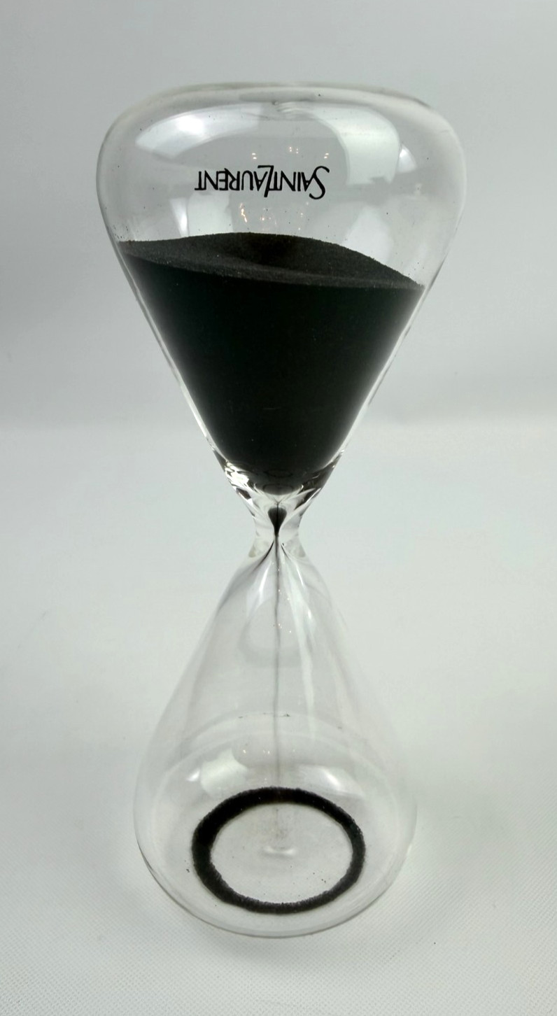 RARE Saint Laurent Hourglass Limited Edition 30 Minute Timer 7.5" Tall - No Box