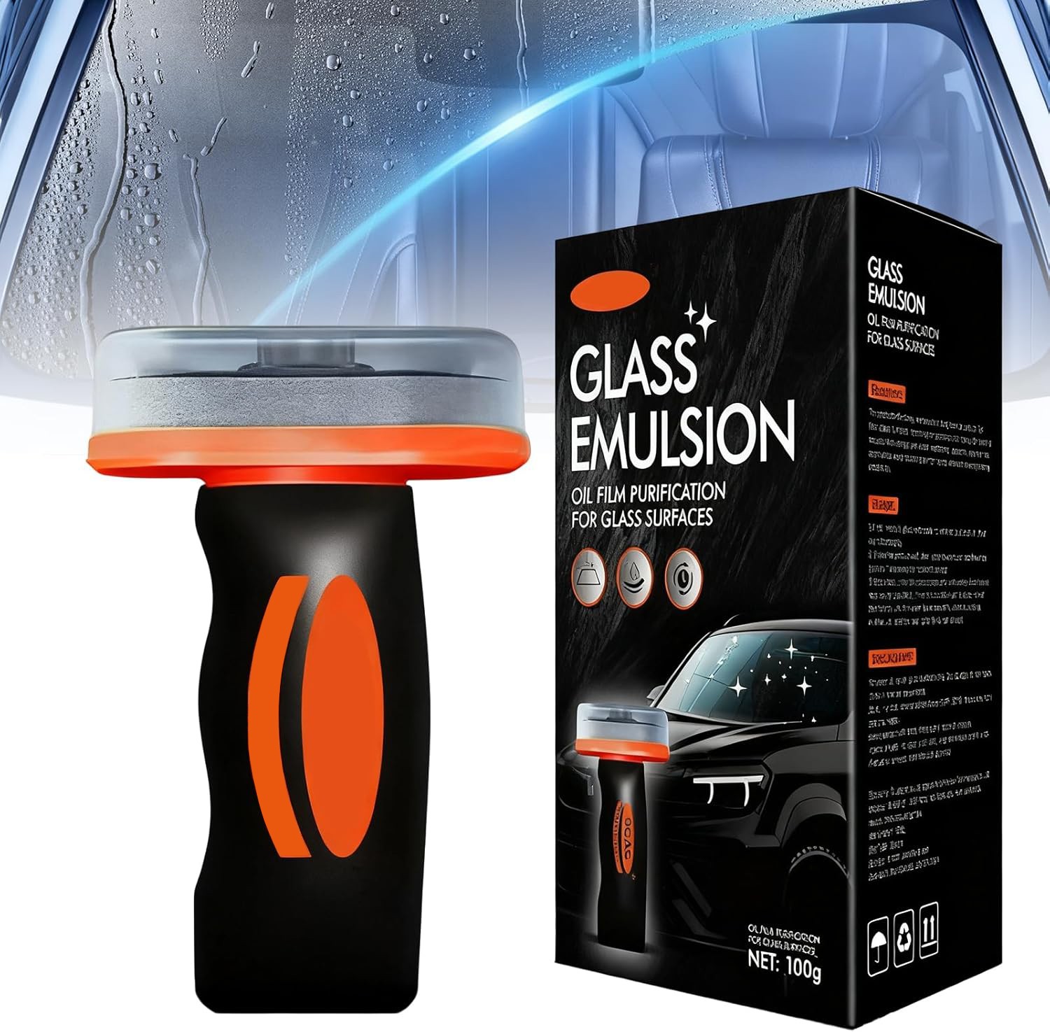 2026 New Handheld  Glass Oil-Film Remover, Car Glass Oil Film Cleaner