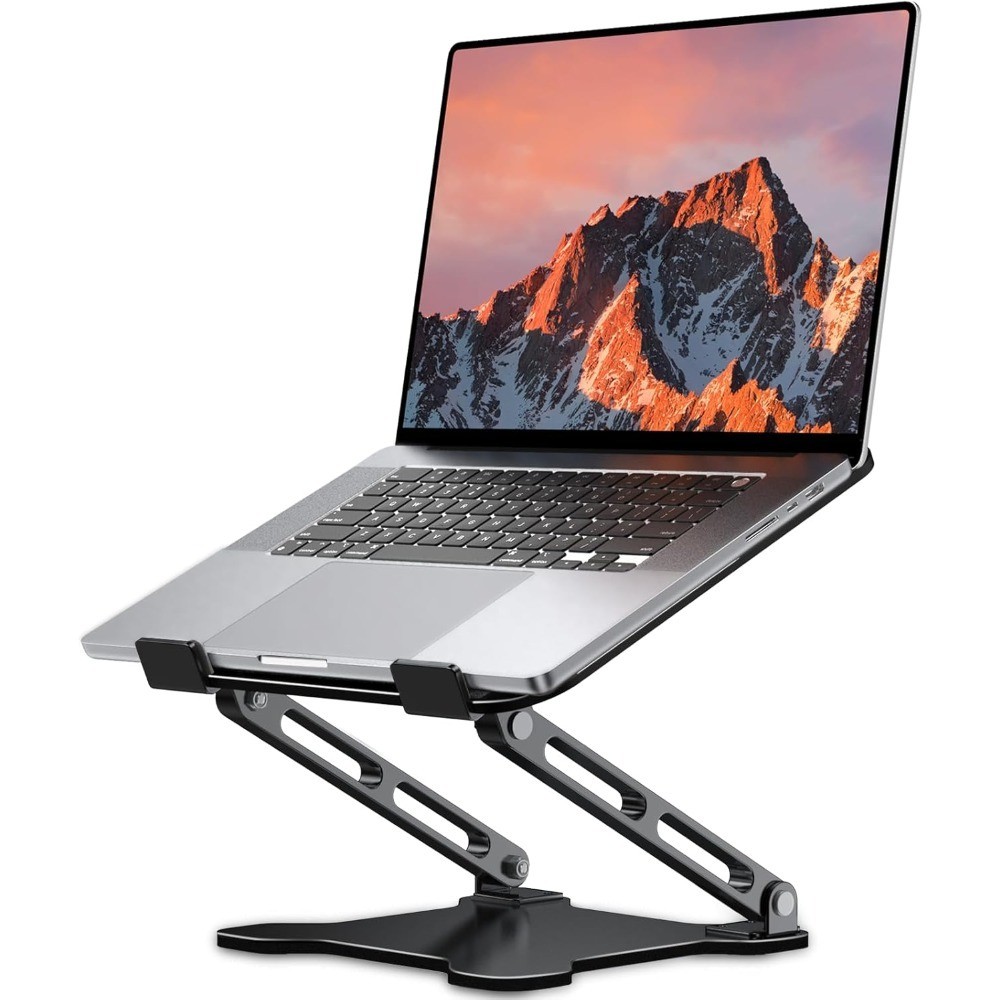 Adjustable Laptop Stand for Desk, Metal Foldable Laptop Riser Holder, Portable