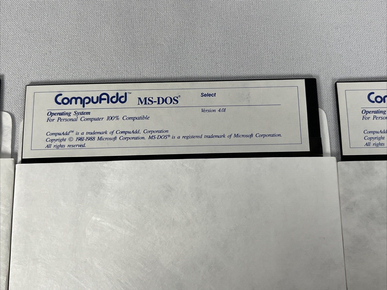 CompuAdd Software - 5.25” Disk Set of 7 - MS-DOS W Case 1981- 1988 - Vintage