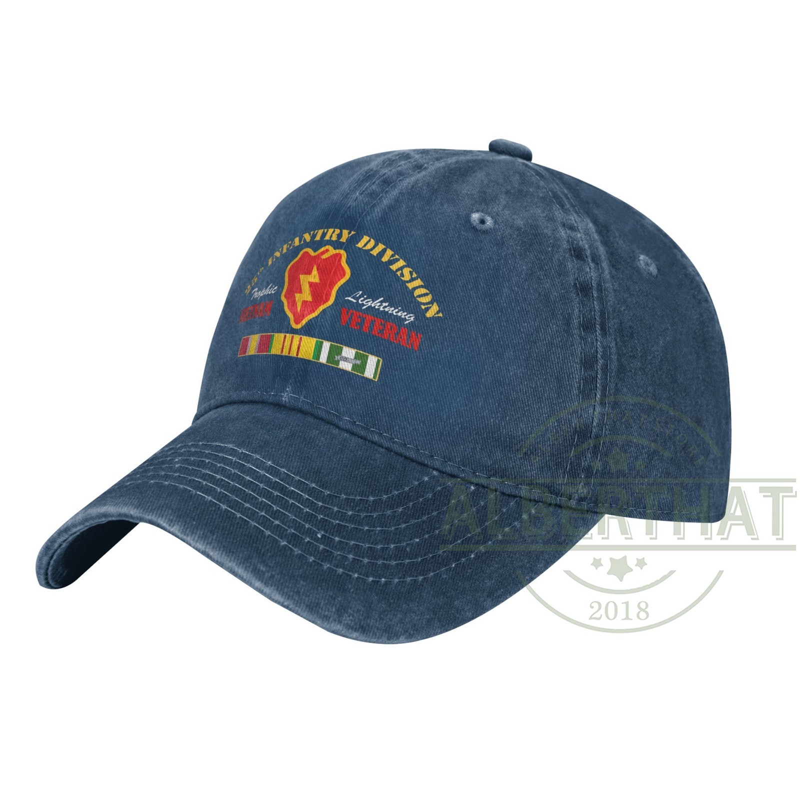25th Infantry Division Vietnam Veteran Unisex Denim Hat Adjustable Baseball Cap