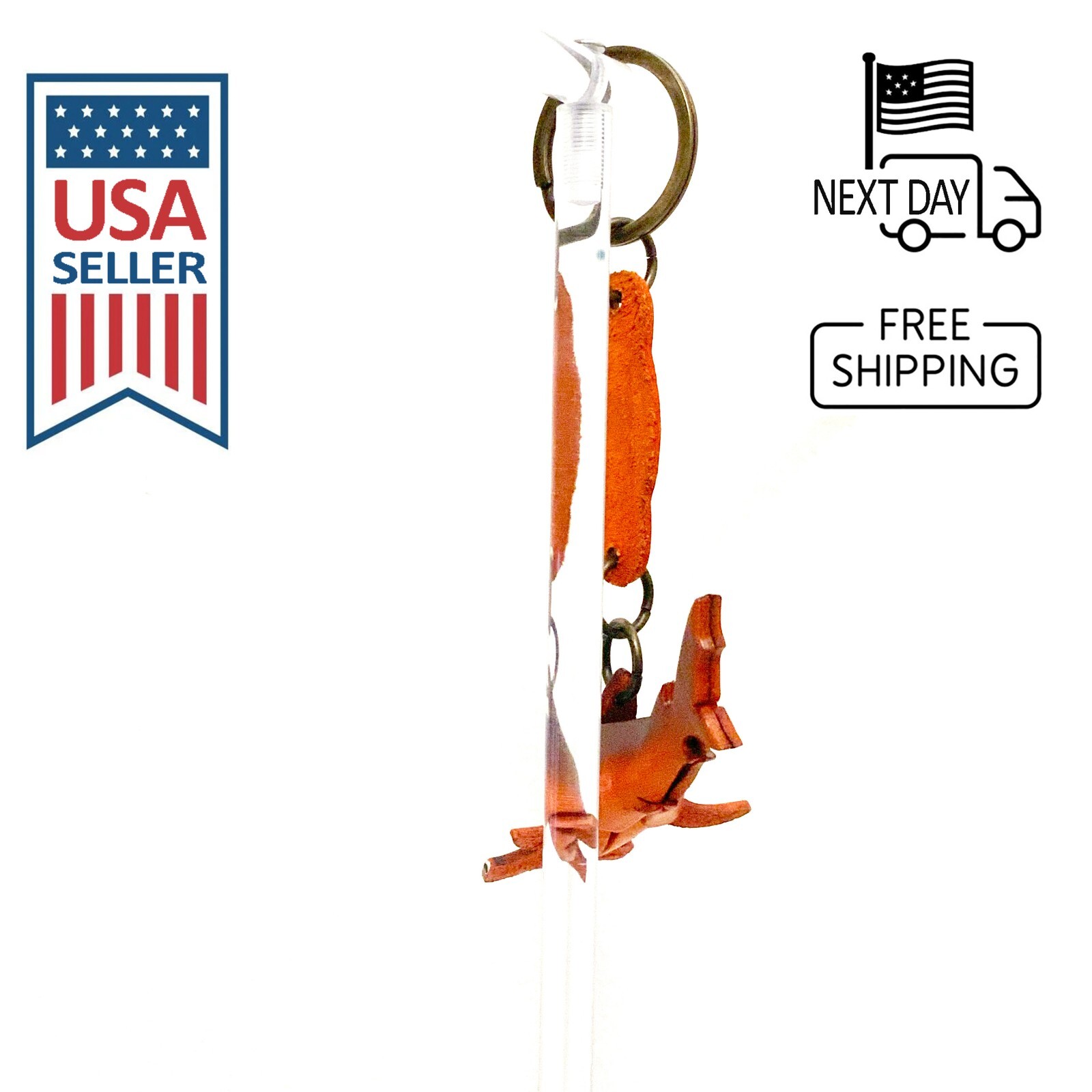 Hammerhead Shark Handmade Leather Keyring