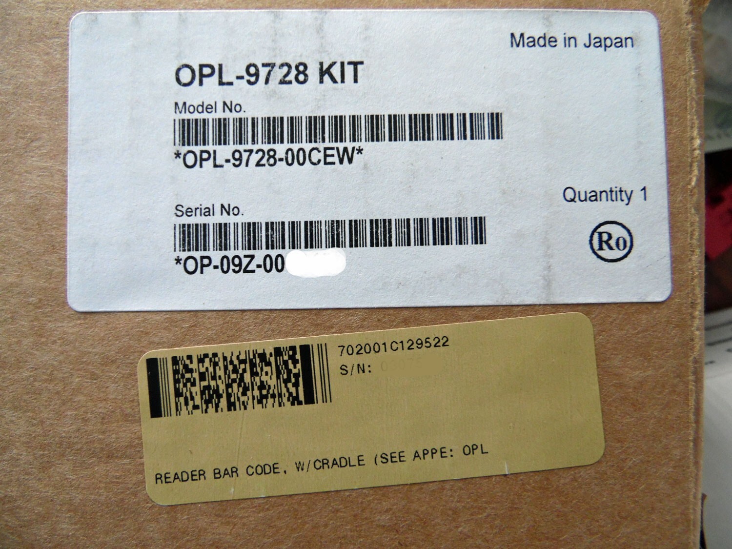 New Opticon OPL-9728-KIT 1mb Data Collection Portable Barcode Scanner NB