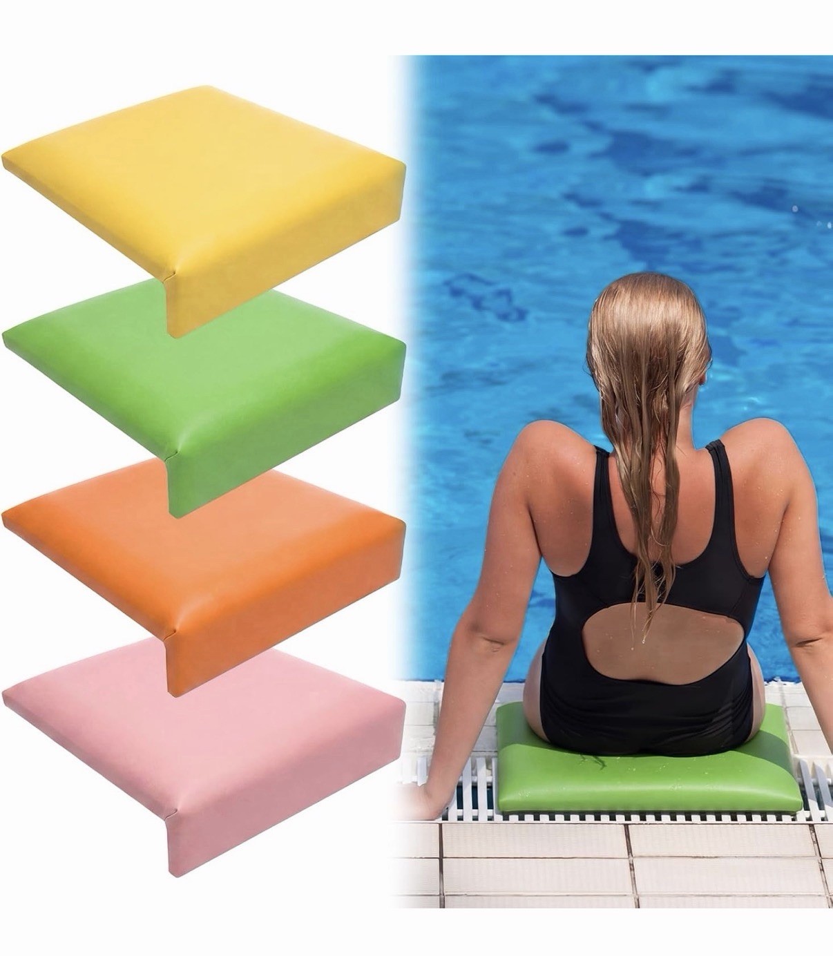 Novabright 4-Piece Poolside Seating Mats / Edge Cushion Set (Model JYY7244)