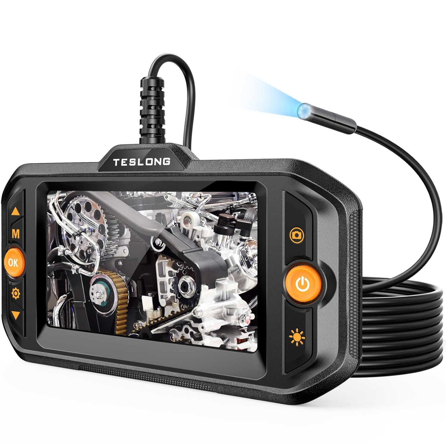 Teslong Endoscope Borescope with Light, Snake Inspection Camera for Automotive E