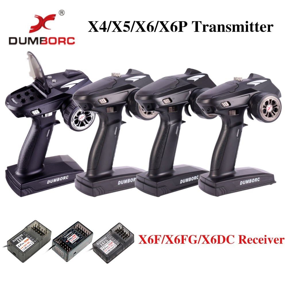 DUMBORC X6P 6CH 2.4G Transmitter Radio Controller with X6DC Receiver for RC Car