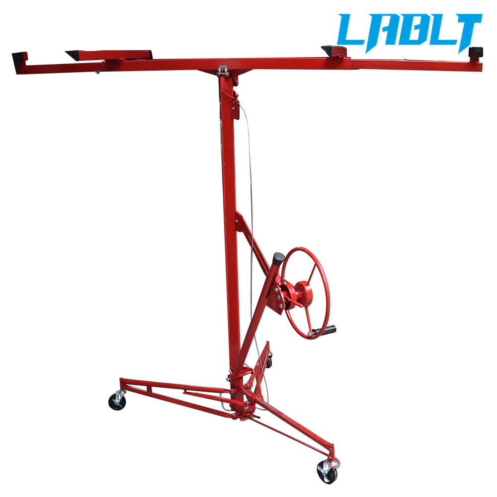 LABLT Drywall Rolling Lifter Panel Hoist Jack Lifter 16 Ft w/ Lockable Wheels