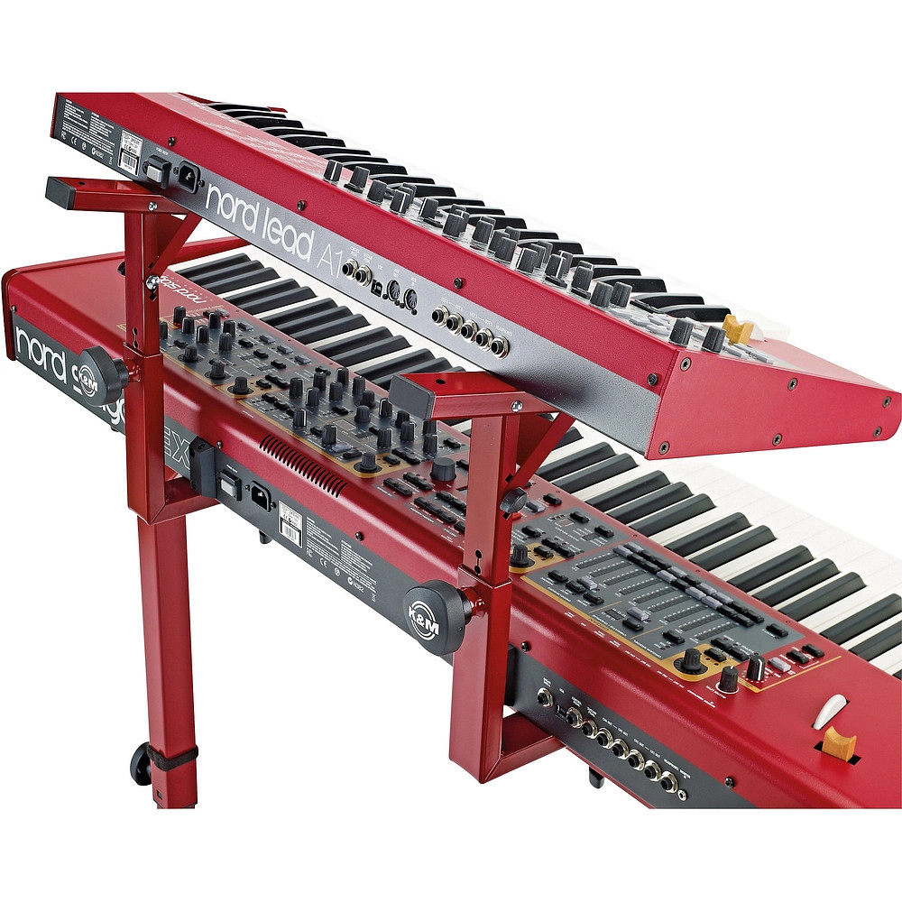 K&M 18811 Stacker for Omega Keyboard Stands Ruby Red LN