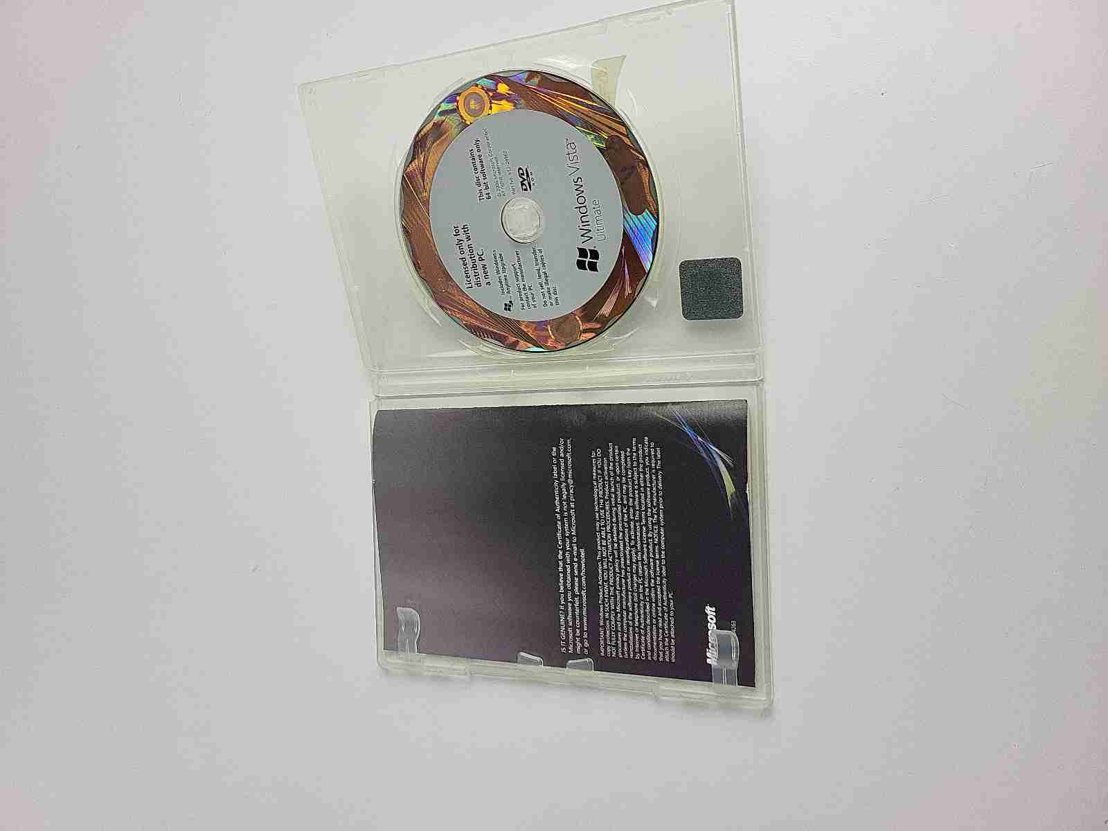 Microsoft Windows Vista Ultimate 64 Bit W/ Key