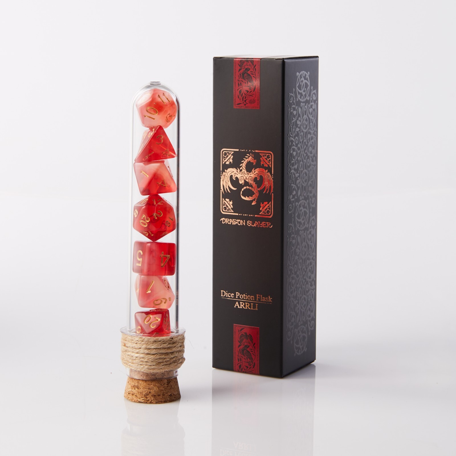 Healing Potion | Polyhedral Dice| DICE DnD D&D RPG Potion Flask With Dice Bag