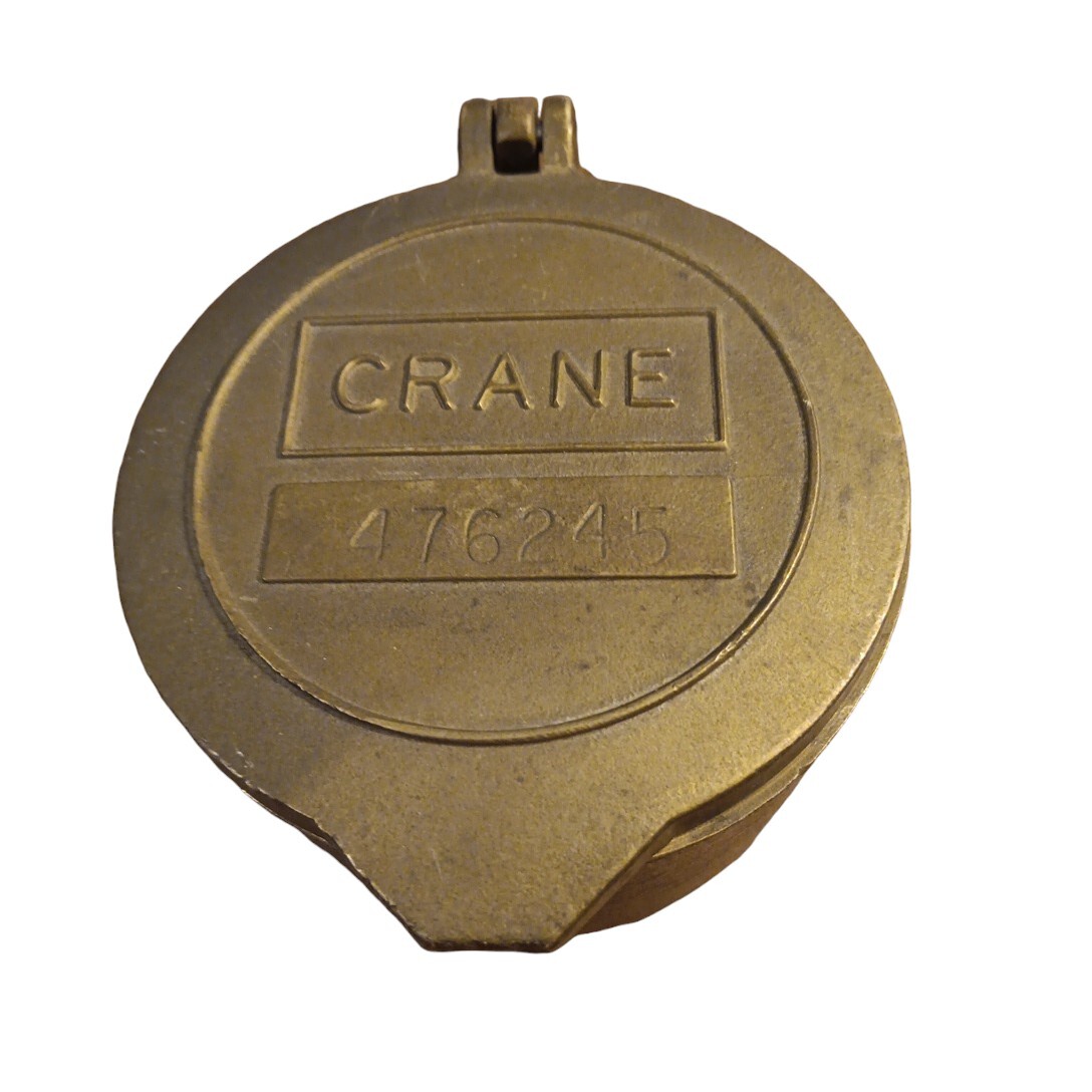 Crane Muesco for Trident 476245 Brass Metal Water Meter Vtg Rare 3.5x2.75"x4.25"