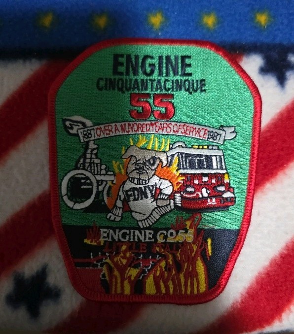 NEW YORK  FDNY  CINQUANTACINQUE  ENGINE CO. 55 NY  5" FIRE DEPT  PATCH