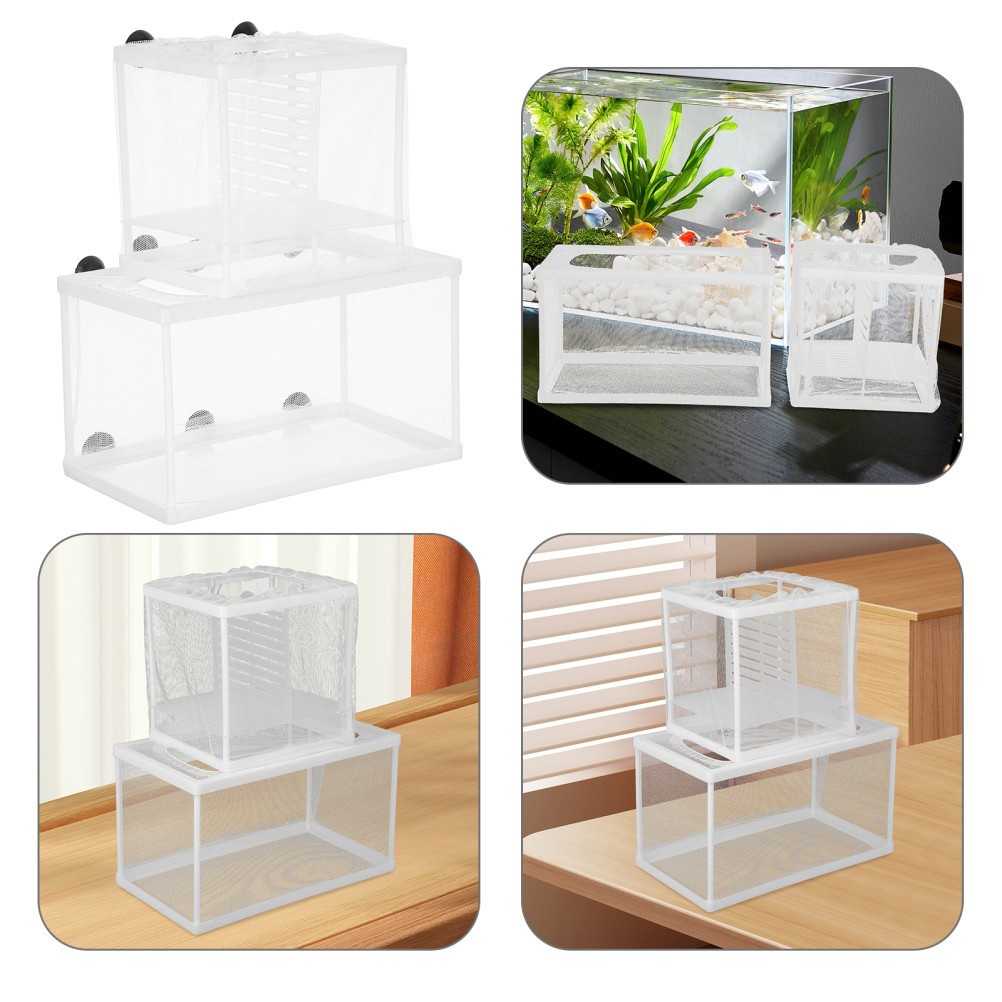 2 Pcs Incubator Breeder Box Fish Tank Separator Small Aquarium Isolation Case