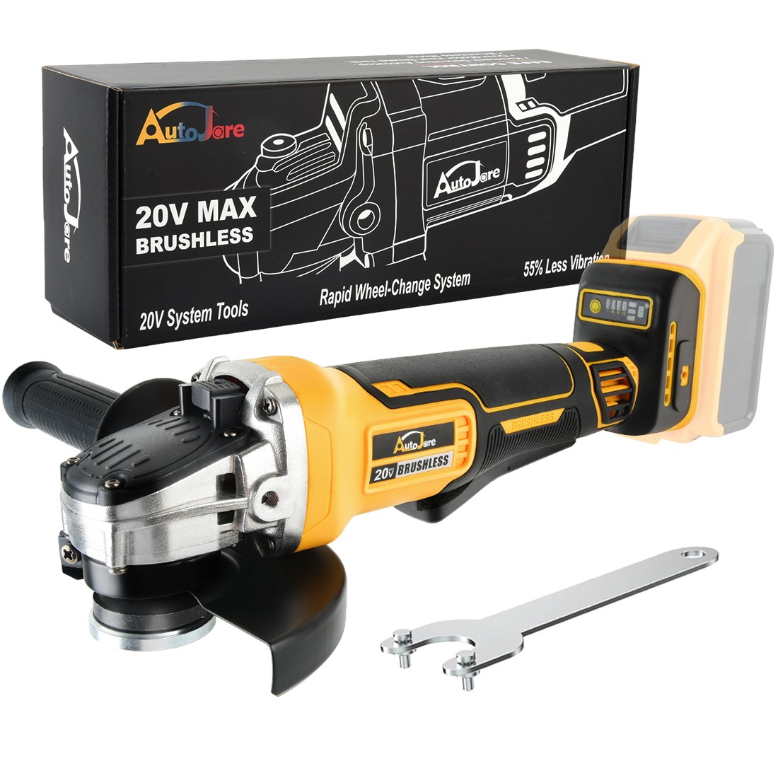 Cordless Angle Grinder Compatible Dewalt 20V MAX Battery 4-1/2" to 5" Brushless