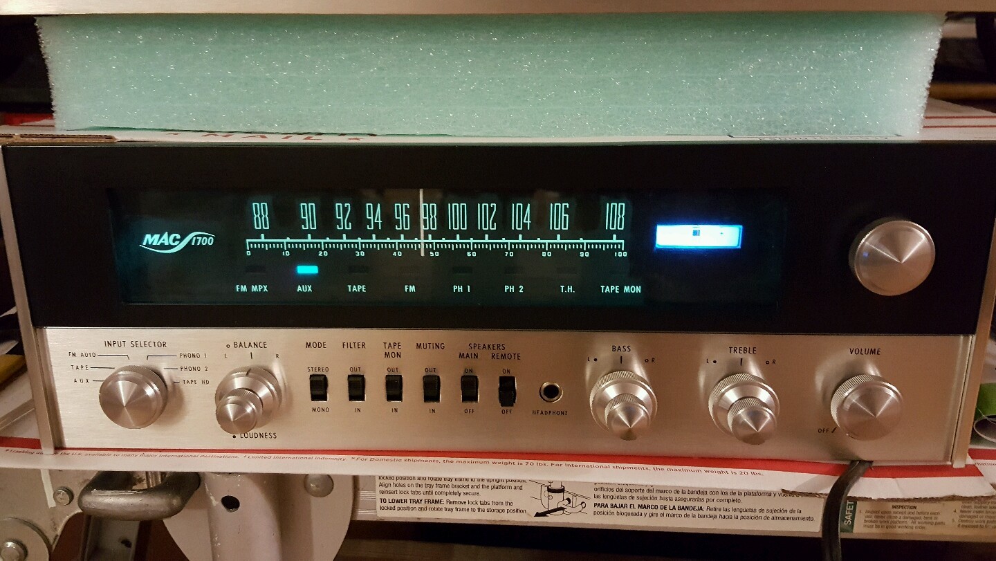McIntosh MAC1700 Stereo Receiver Complete LED Lamp and Filter Upgrade Kit