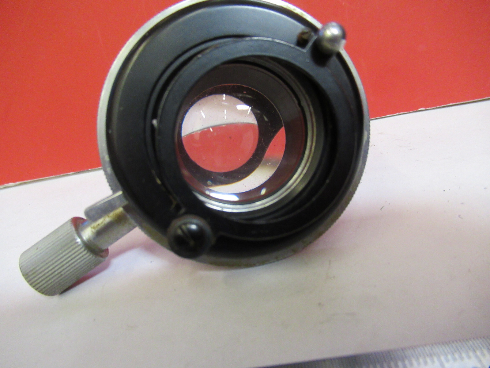 LEITZ WETZLAR CONDENSER + IRIS ANTIQUE MICROSCOPE PART AS PICTURED 6V-FT-71