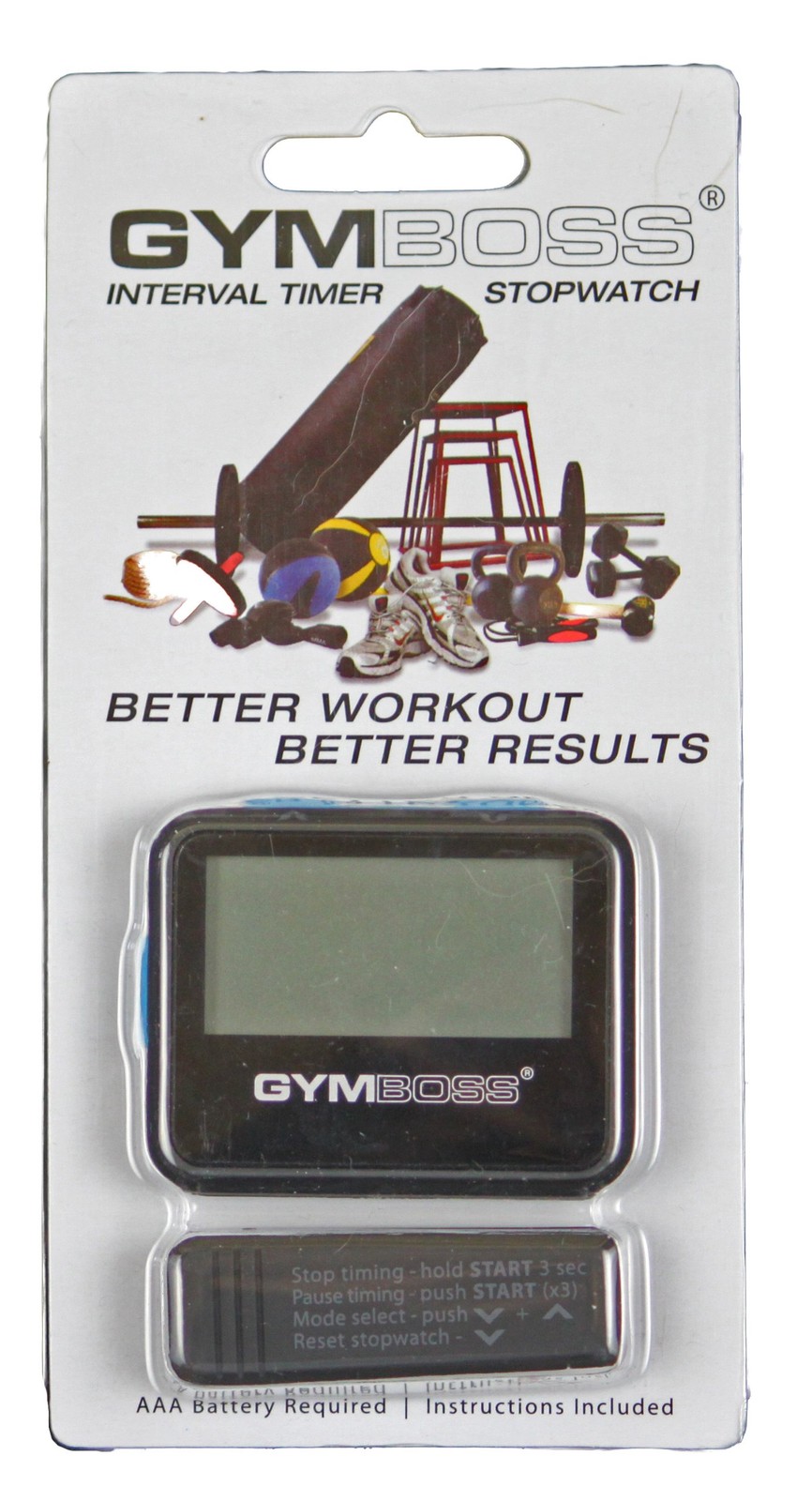 Black/Blue Softcoat Interval Timer Stopwatch