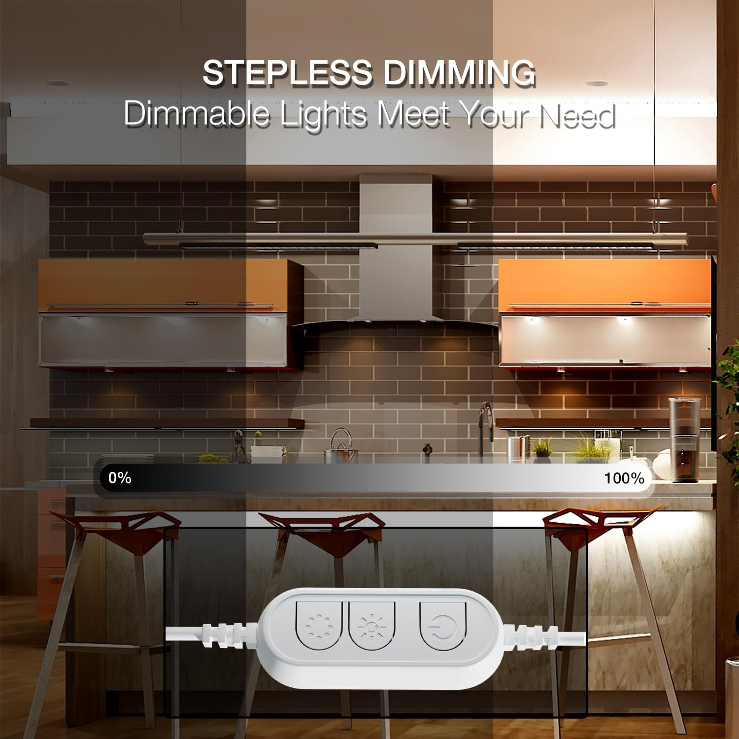 20ft Dimmable White LED Strip Light 6500K Daylight Under Cabinet Kitchen 12V