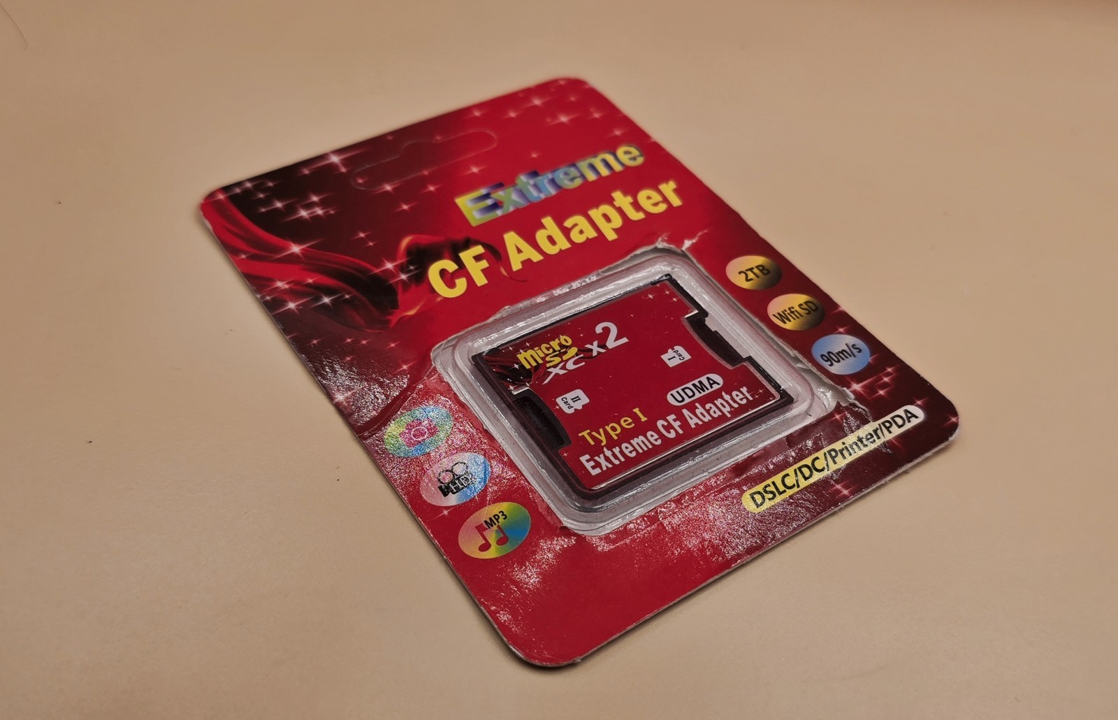 Dual-slot Micro SD/TF to Type I Compact Flash (CF) card adapter (C43)