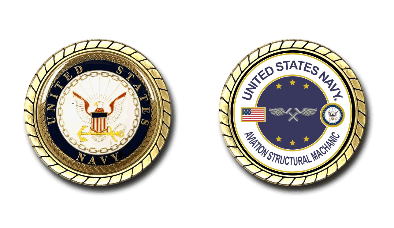 US Navy Aviation Structural Mechanic Challenge Coin Officially Licensed