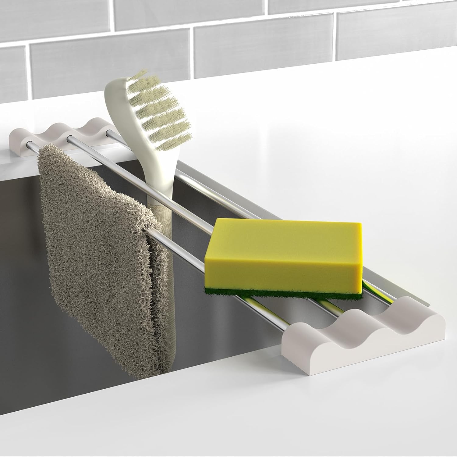 Tomorotec Adjustable Over Sink Kitchen Rack Heat Resistant Stainless Steel