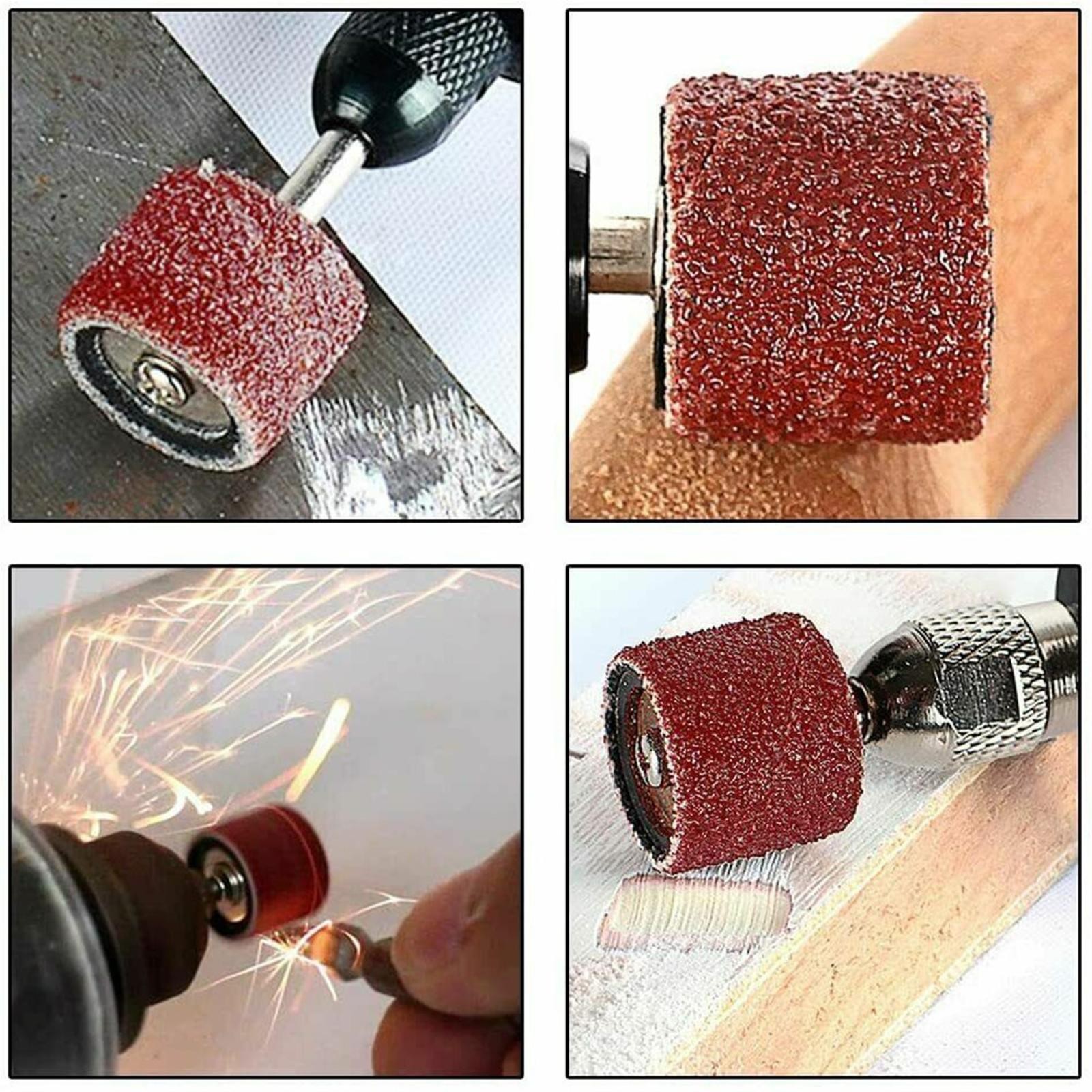 384PCS Drum Sanding Kit For Dremel Nail Drill Bits Accessories Rotary Tool Set B