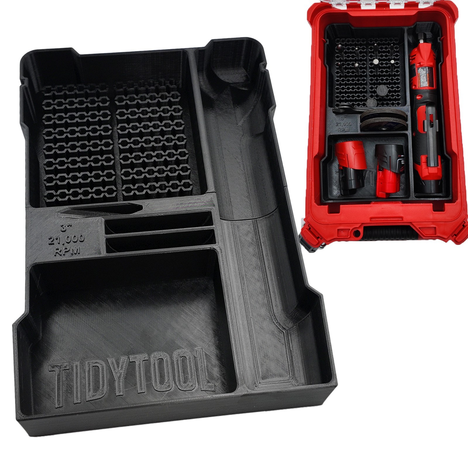 M12 Fuel Die Grinder insert for Milwuakee Packout  (Insert Only)