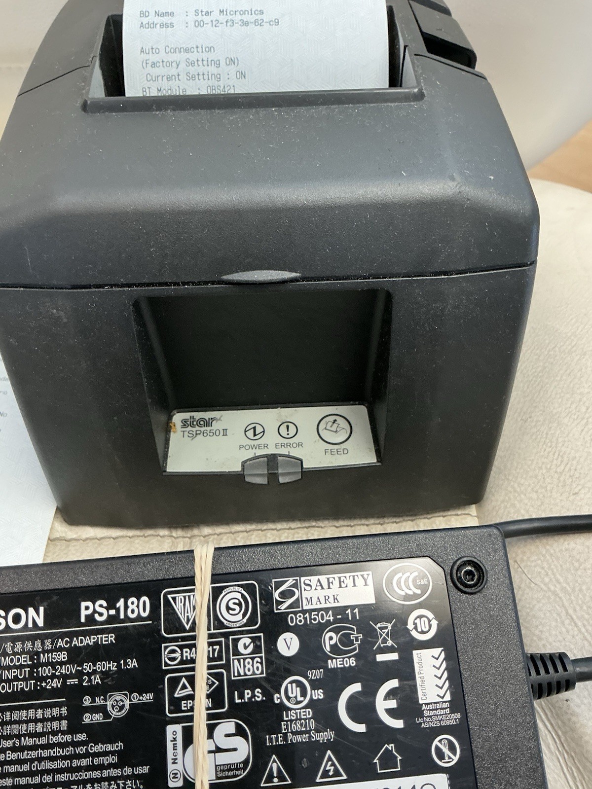 Star Micronics TSP650 TSP 650 II 654IIBI2 Desktop Receipt Printer