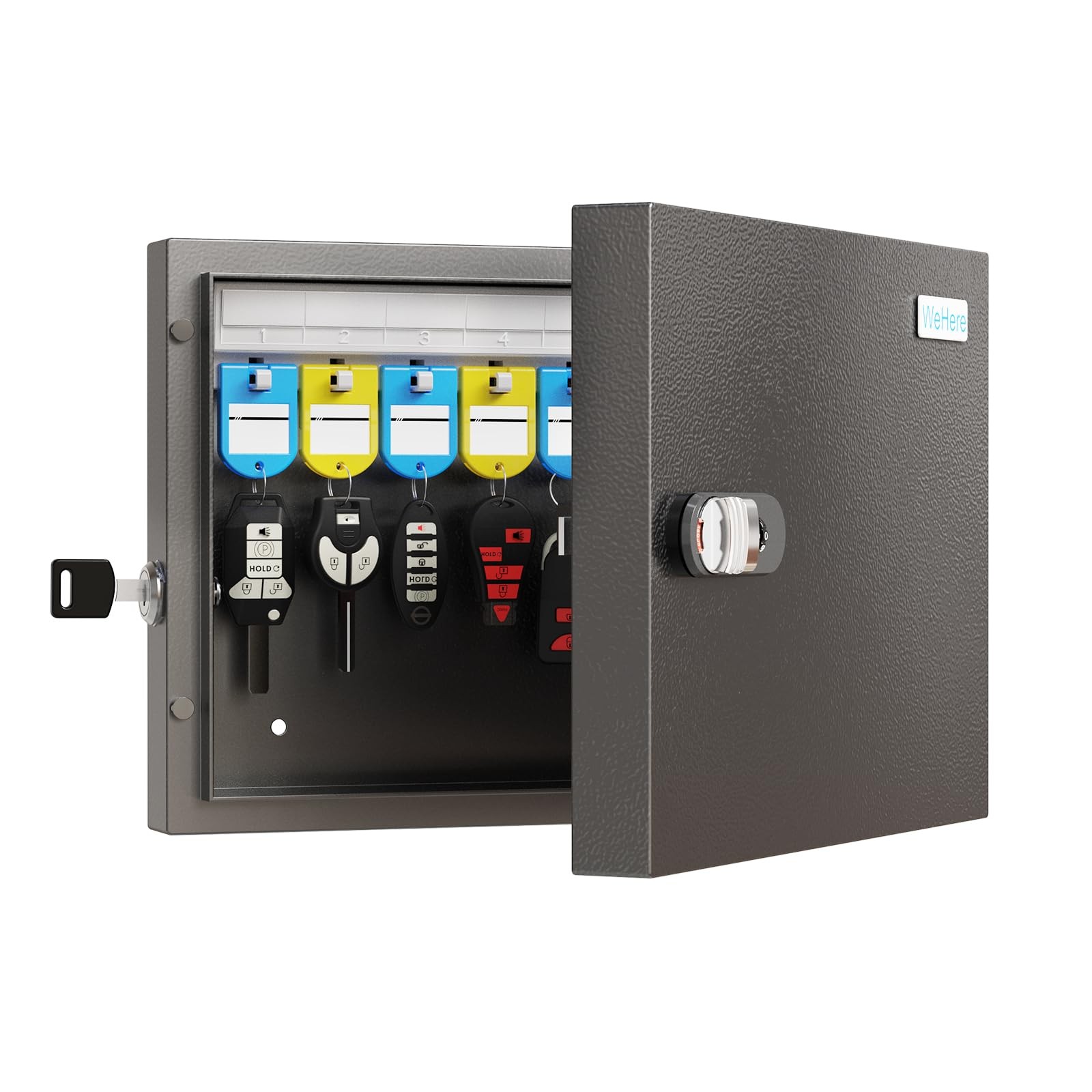 16 Key Lock Box with 3-Digit Combination Lock & Backup Key - Secure Key