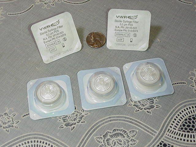 Lot of Five VWR Syringe Filters 514-0073  P/N 28145-501 Exp 07/2015 New Sealed