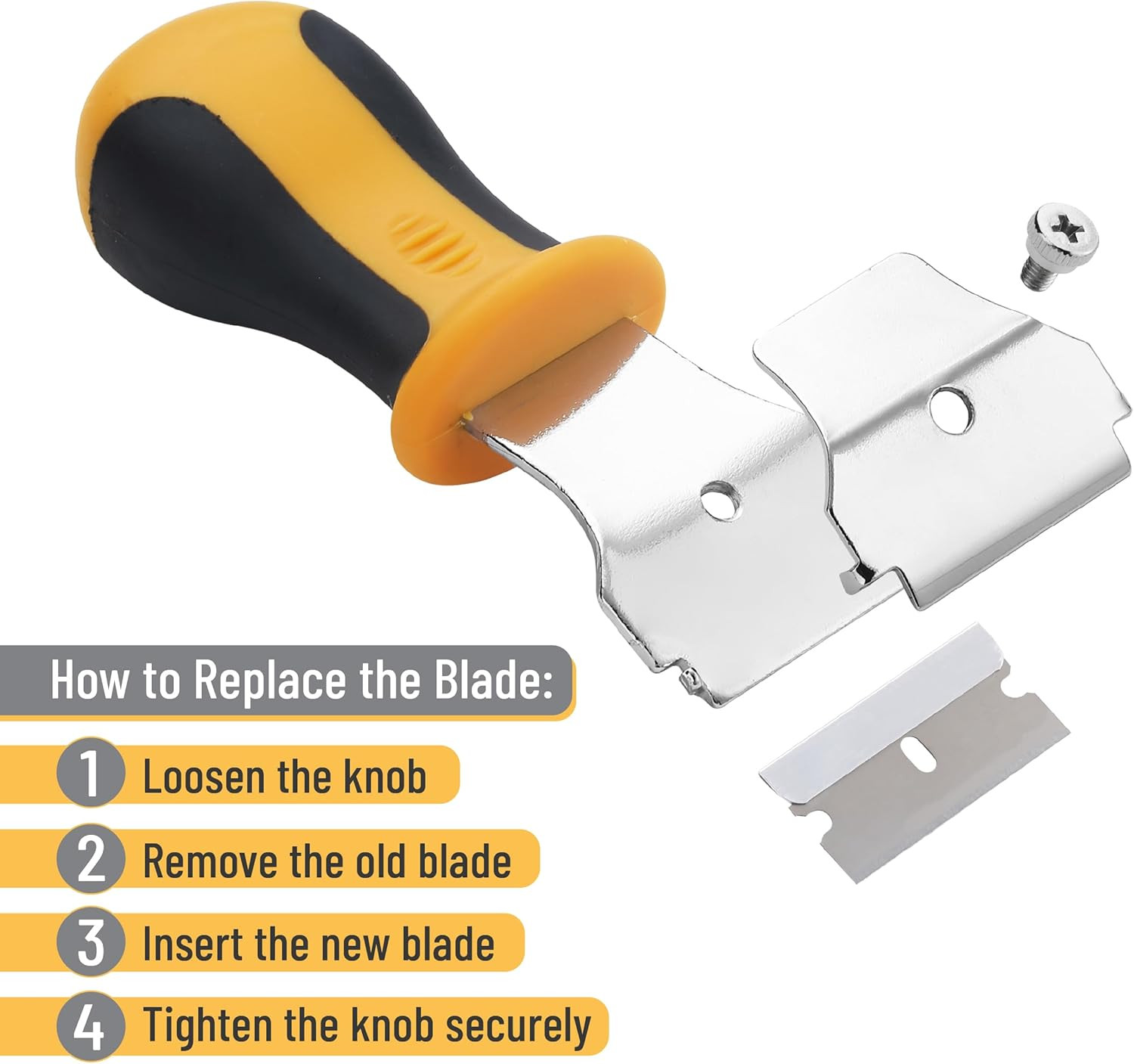 Bates- Razor Blade Scraper Set, 2 Pack, Standard & Adjustable Handle | Extra 20