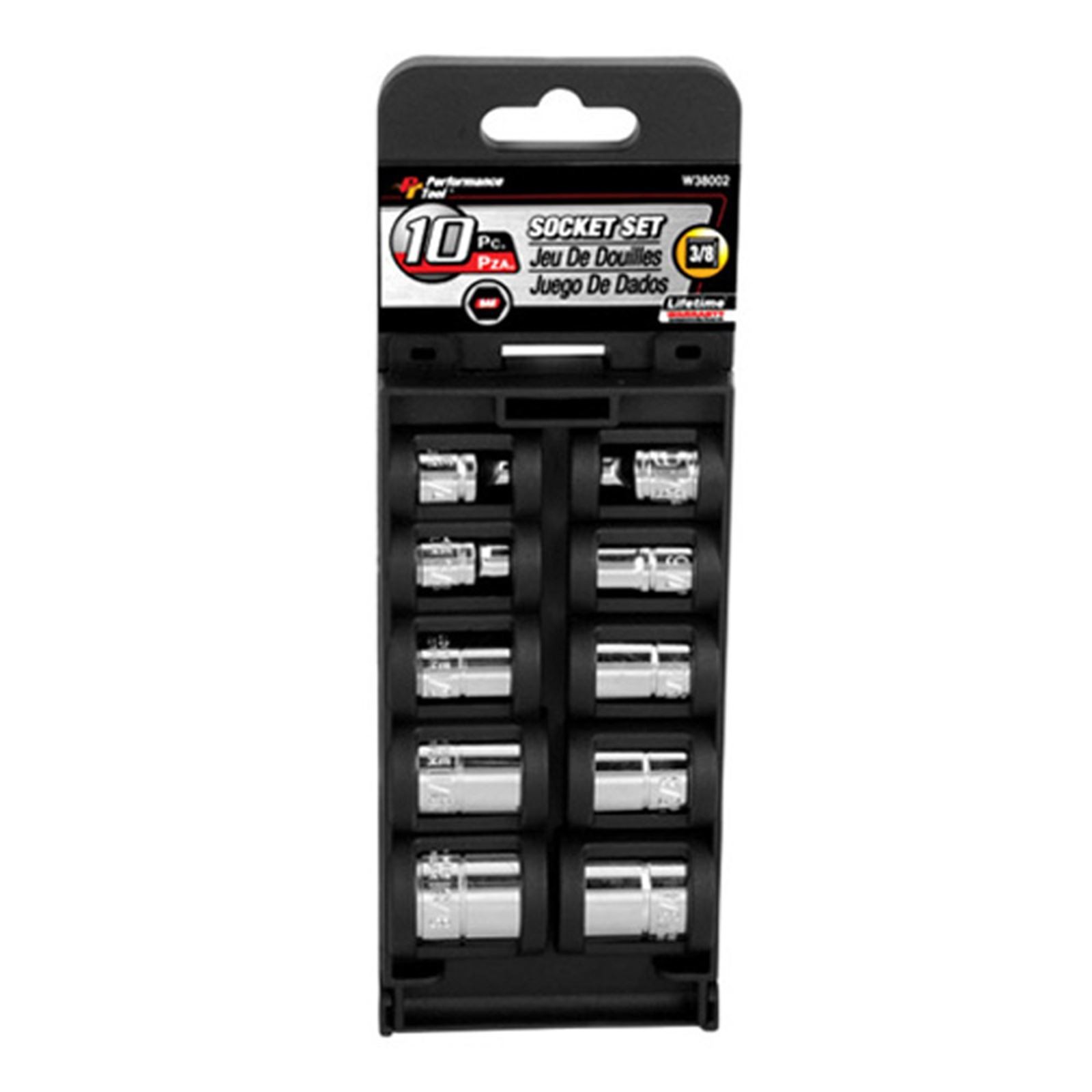 Performance Tool 3/8" DR SAE Socket Set - 10-Piece W38002