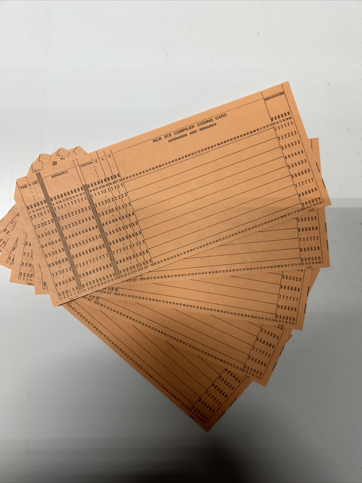 Compiler Coding Card - Punch Card Lot Of 5