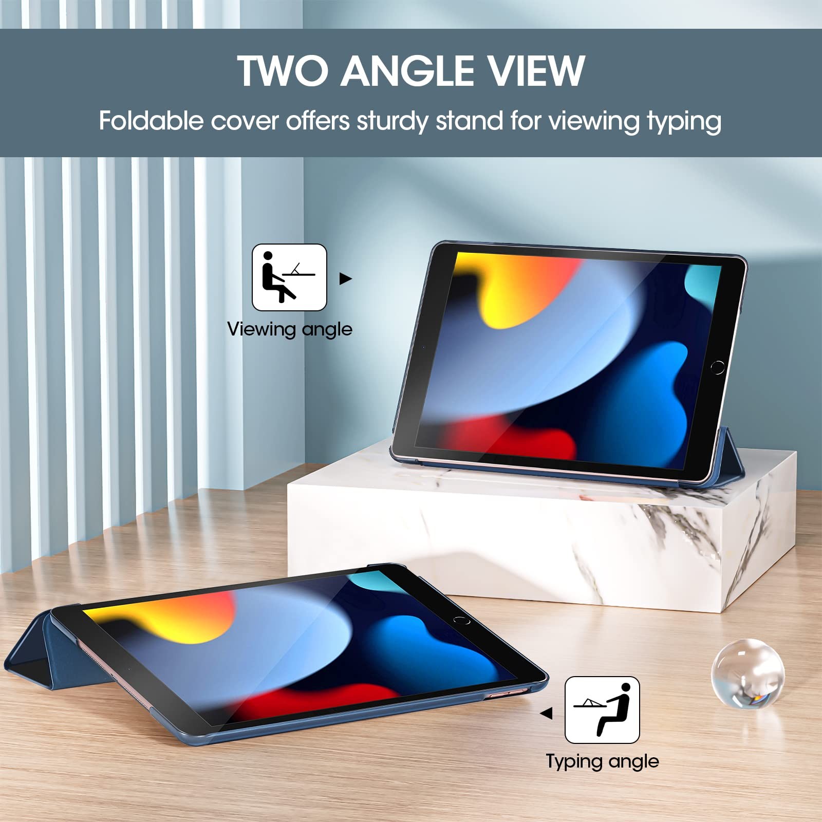 ProCase for iPad 9th/ 8th/ 7th ipad gen 10.2 inch, Navy