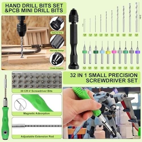 176 Pcs 3D Printing Tool Kit W/ Nozzle Cleaning Digital Caliper Deburring Set