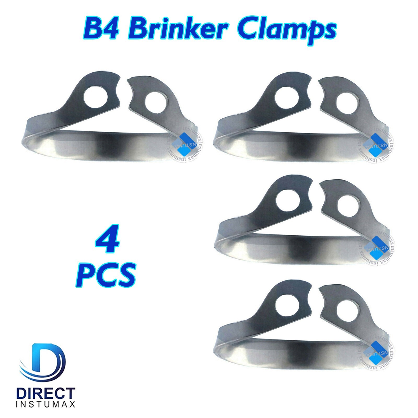 Dental Rubber Dam Clamps B4 – Anterior Molar Endodontic Surgical Instruments 4Pc