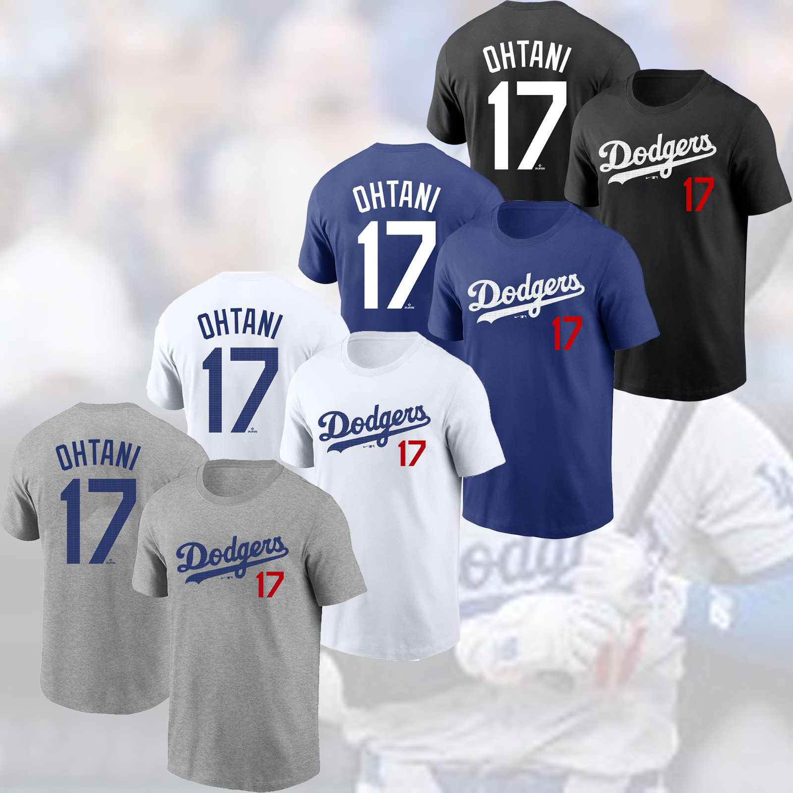 NEW NEW! Shohei Ohtani #17 Los Angeles Dodgers Name & Number S–5XL for Fan