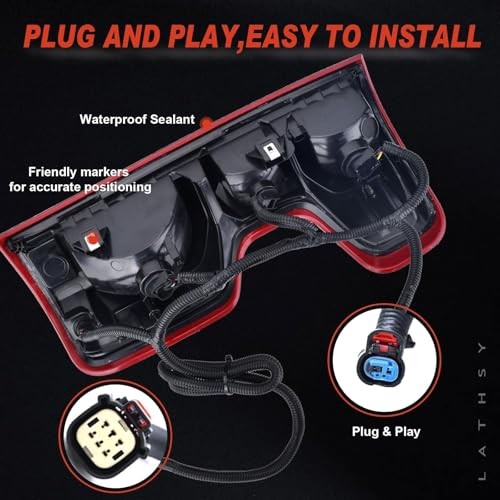 Halogen Tail Light Compatible with 2019-2024 Left Driver Side Halogen Type