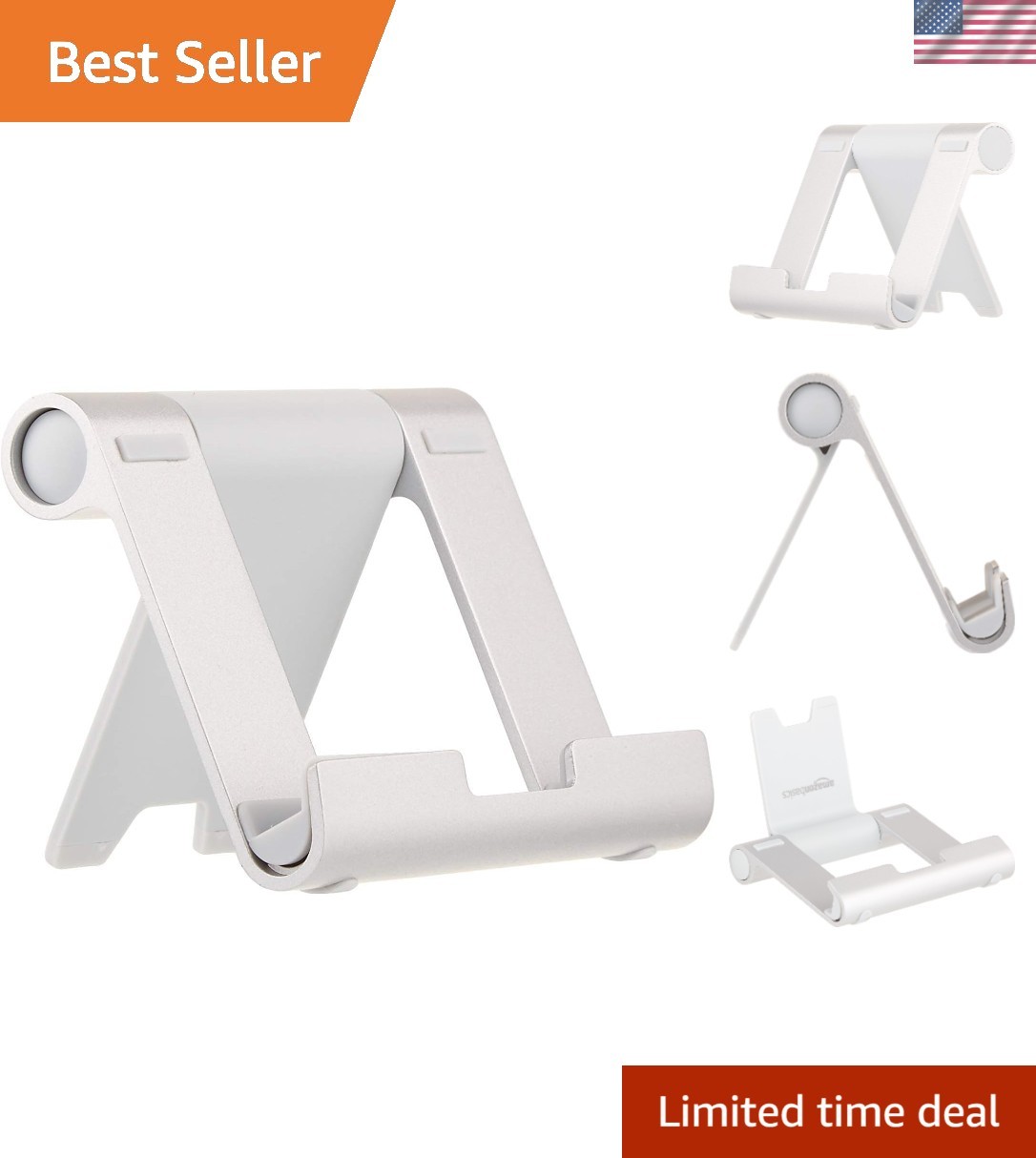 Durable Zinc-Alloy Multi-Angle Stand for iPad and E-Readers - Hands-Free Viewing