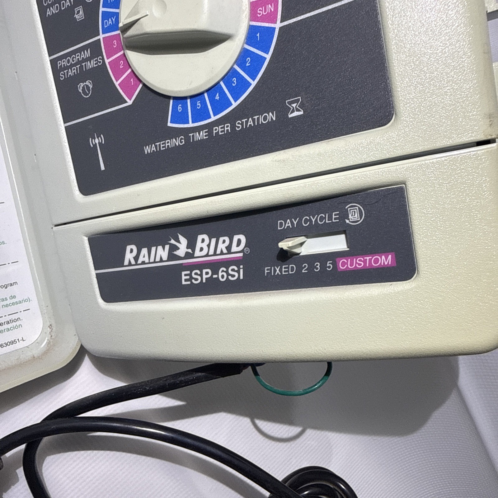 Rain Bird ESP-6Si 6 Zone Indoor Irrigation Sprinkler Controller Timer AC Adapter