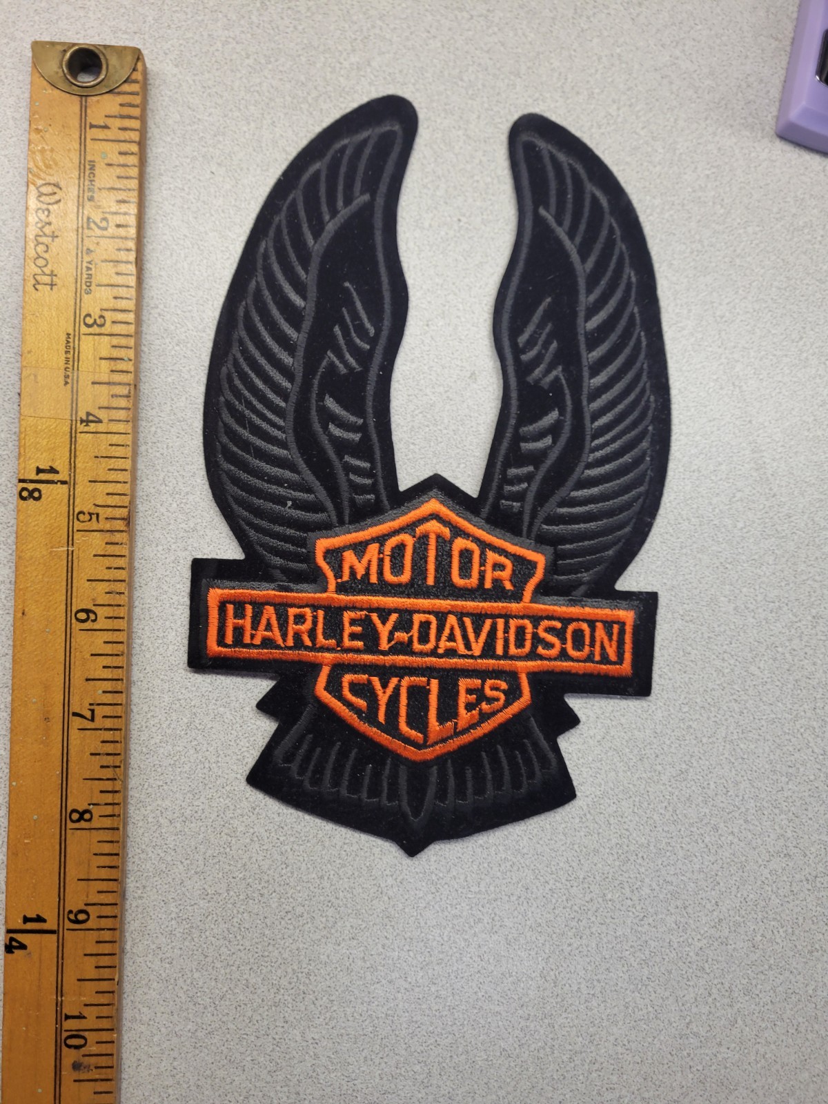 HARLEY PATCH 8 IN TALL 5 IN WIDE BLACK