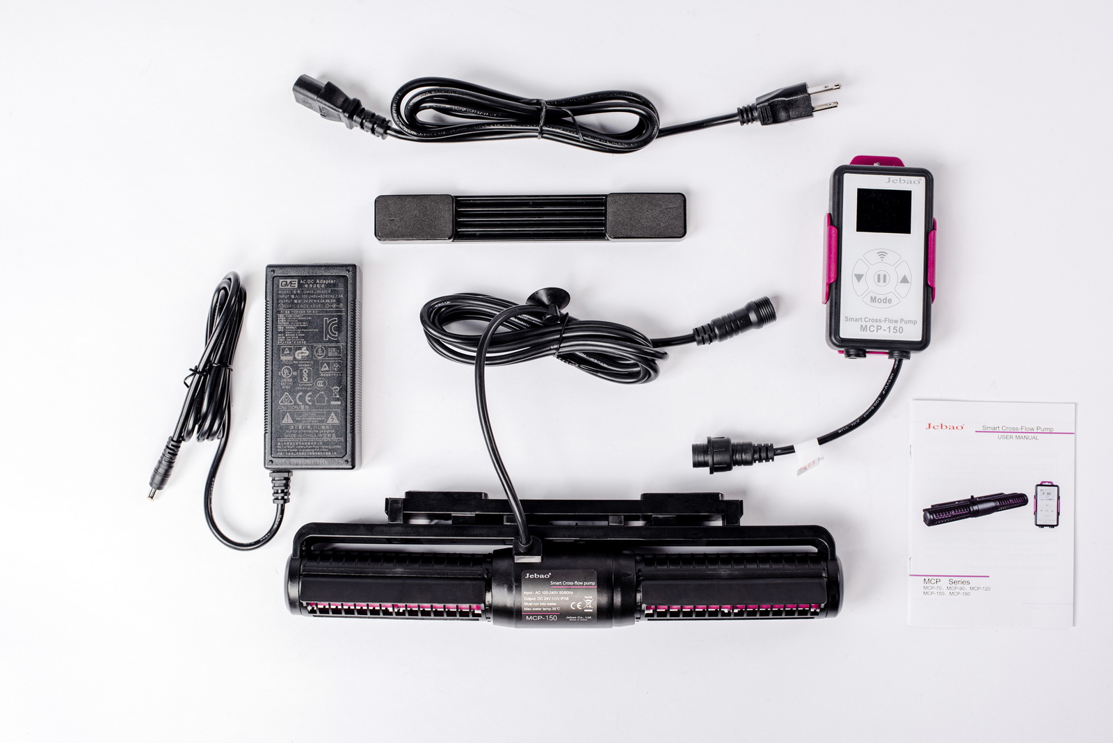 Jebao MCP-150 Smart Cross Flow Pump with LCD Display Controller Magnetic Base