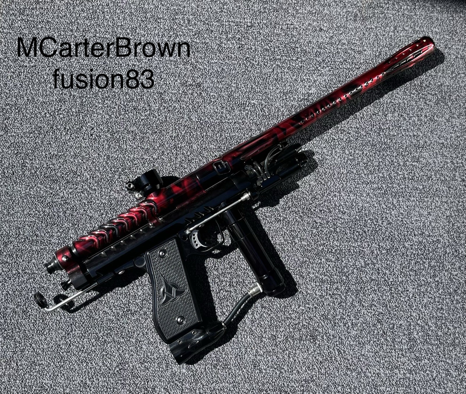 Autococker RJ Paintball Klingon mechanical semi-auto marker black & red
