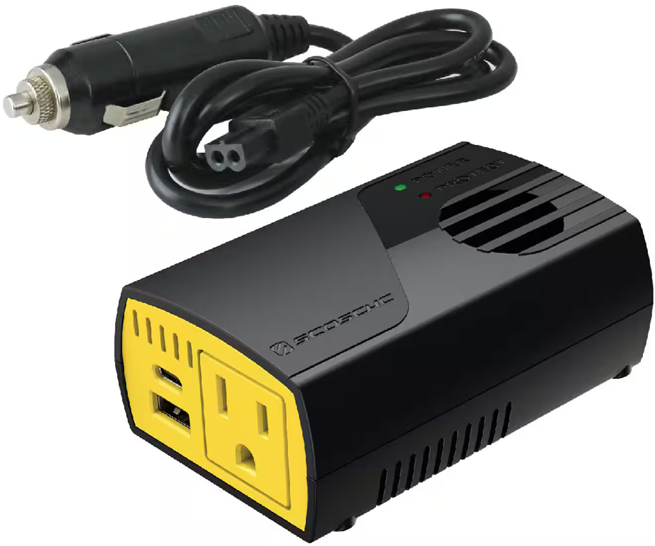 Scosche - INVERT150 Portable Power Inverter - Black